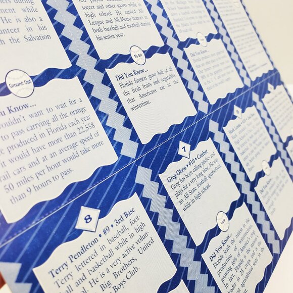 Atlanta Braves Vintage 1993 Nutrition Edition Baseball Cards Sheet Uncut 90s MLB - Picture 7 of 12